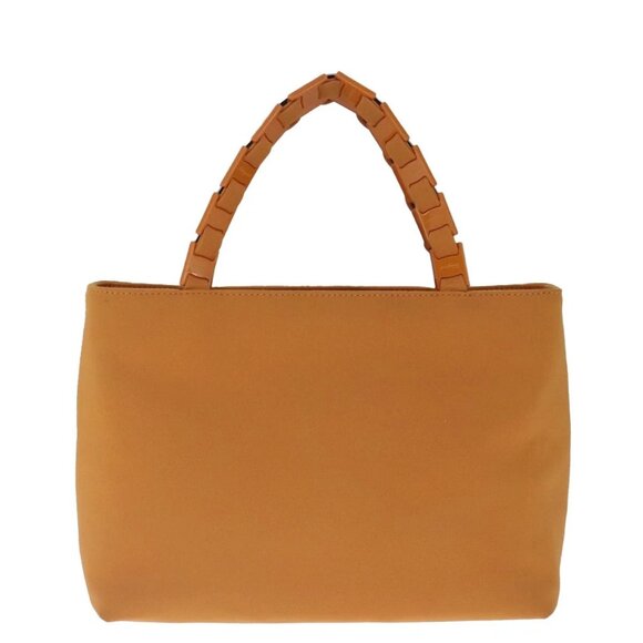 Salvatore Ferragamo Hand Bag Canvas Orange Auth 103650 - Picture 2 of 16